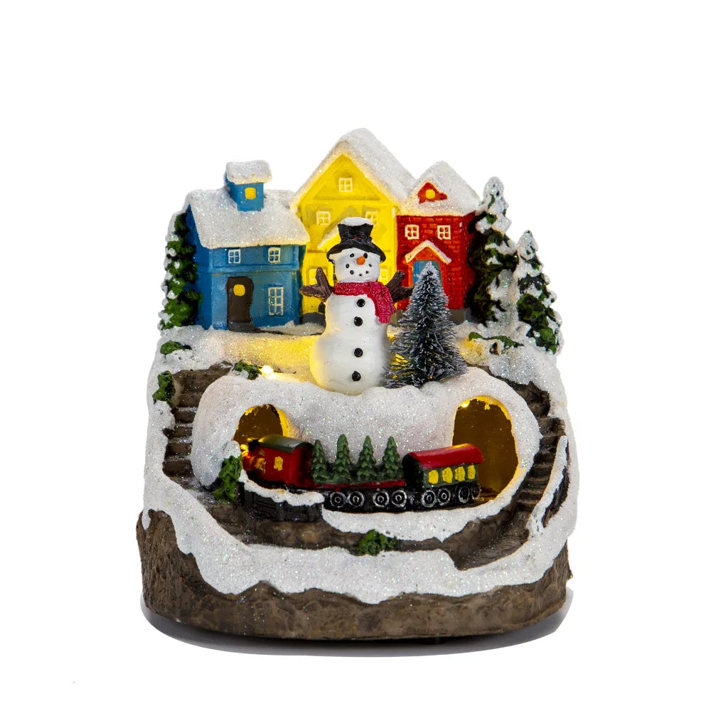 StarMagic - Musical LED Christmas House with Rotating Village