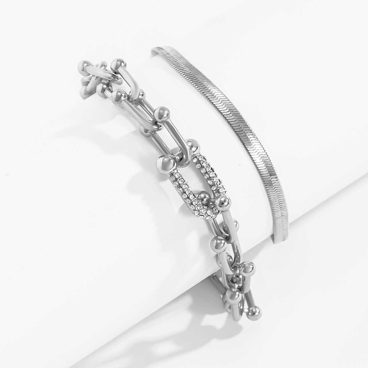 Duo Bracelets Élégants - Set 2 Pièces Or ou Argent