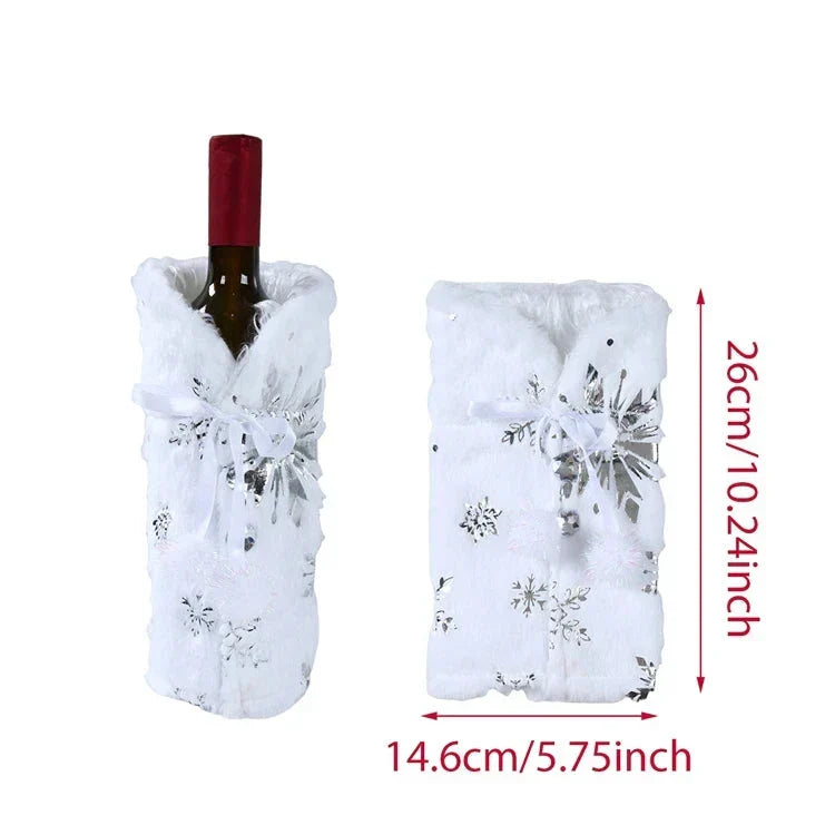 Festive Cheers - Elegant Christmas Wine Bottle Cover
