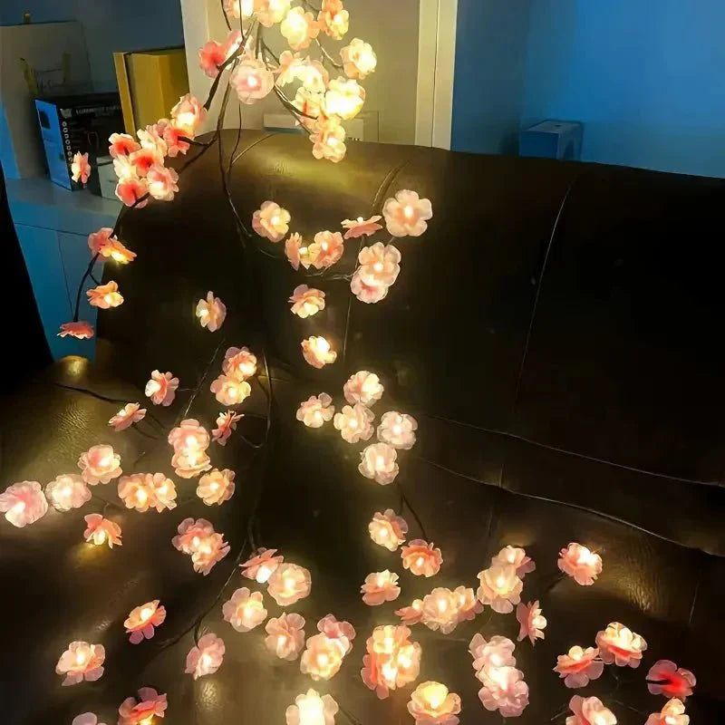 PetalGlow - Guirlande Lumineuse LED Fleurs de Cerisier Sakura