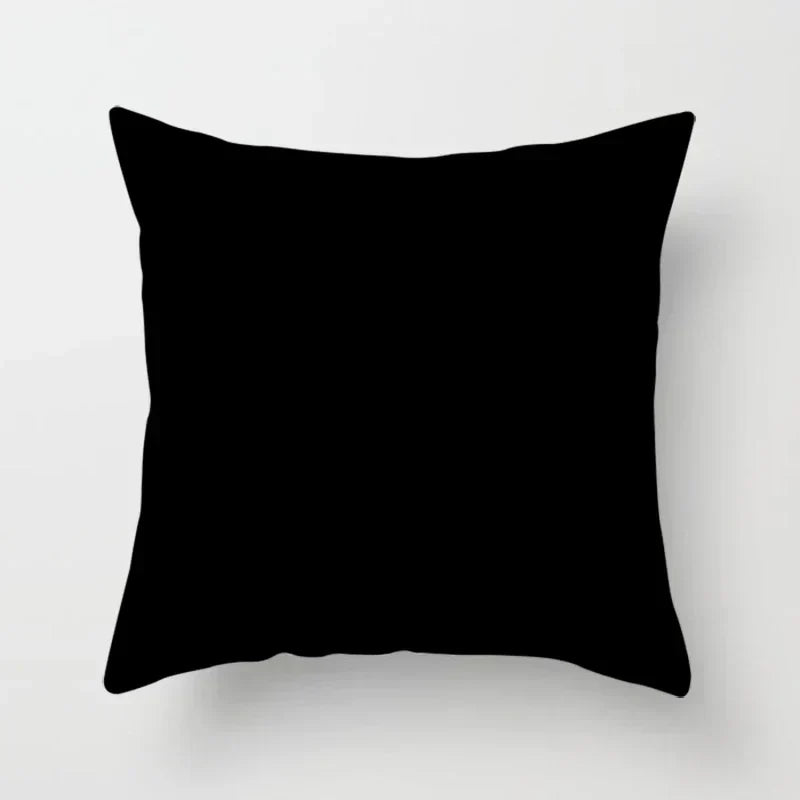 Aurum Cushion Cover - Black and White Abstract Print Decorative Cover