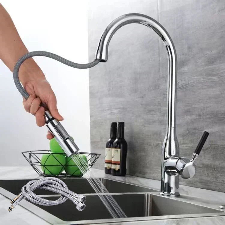 SteelFlow - Modern Kitchen Faucet with Pull-Out Sprayer