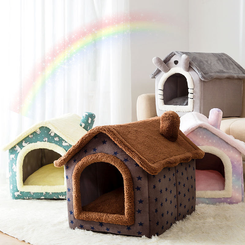 FluffyHaven - Cozy Pet House for Cats and Small Dogs