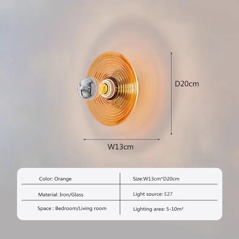AquaGlow - Wavy Glass LED Wall Light