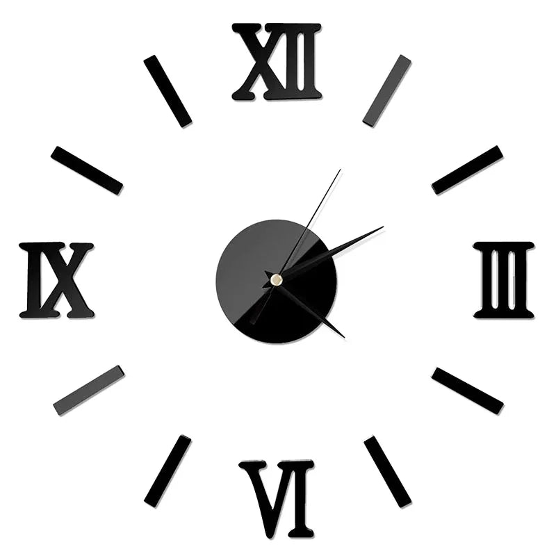 RomanTime 3D Clock - Horloge murale moderne a chiffres romains a composer