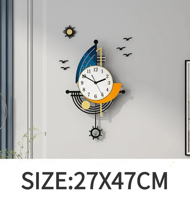 NauticTime - Elegant Sailboat Wall Clock in Nautical Style