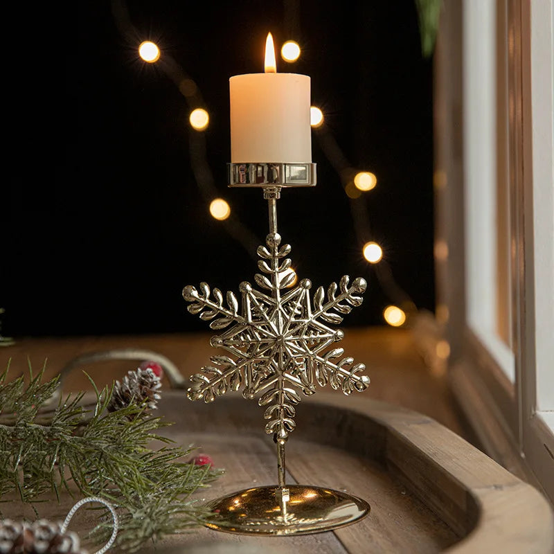 StarGlow Candle Holder - Elegant Golden Candle Holder for the Holidays