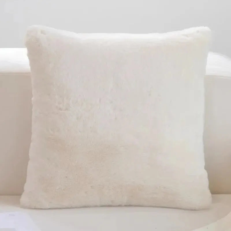 Faux Rabbit Fur Cushion Cover - Luxurious Softness