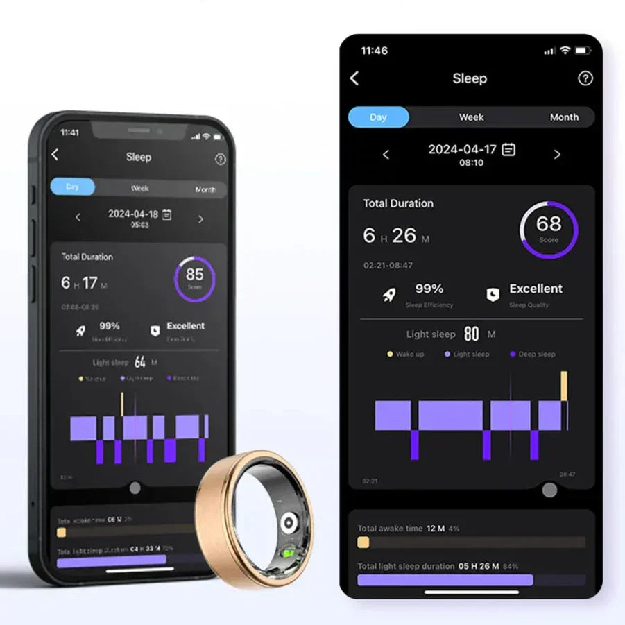 HealthGlimmer - Bague connectée élégante de suivi de la santé