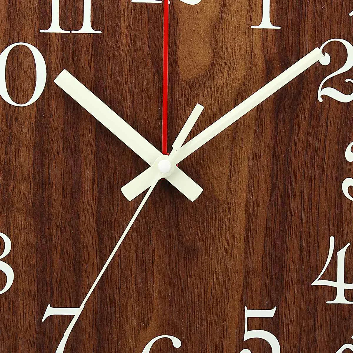 GlowClock - Wooden Wall Clock with Glow-in-the-Dark Numbers