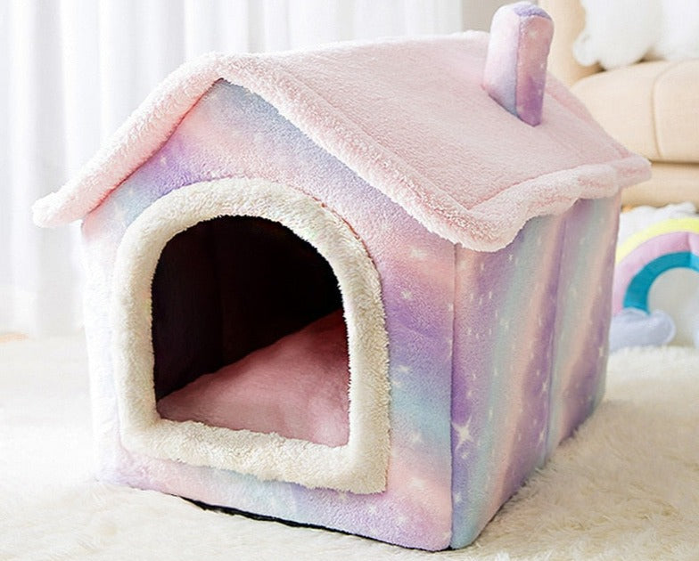 FluffyHaven - Cozy Pet House for Cats and Small Dogs