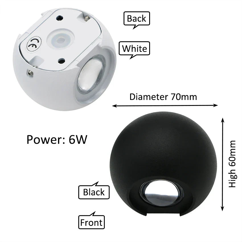 Corvantis - 6W Solar Outdoor Wall Light