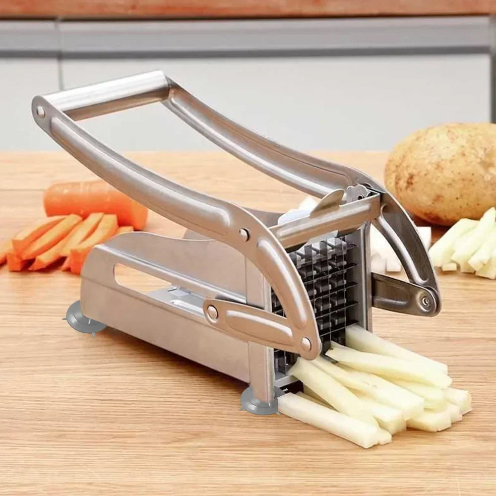 Fritzo Vegetable Cutter - Stainless Steel French Fry Cutter for Perfect Cuts