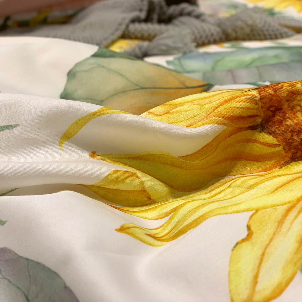 Dainty Sunflower - Luxury Egyptian Cotton Duvet Cover