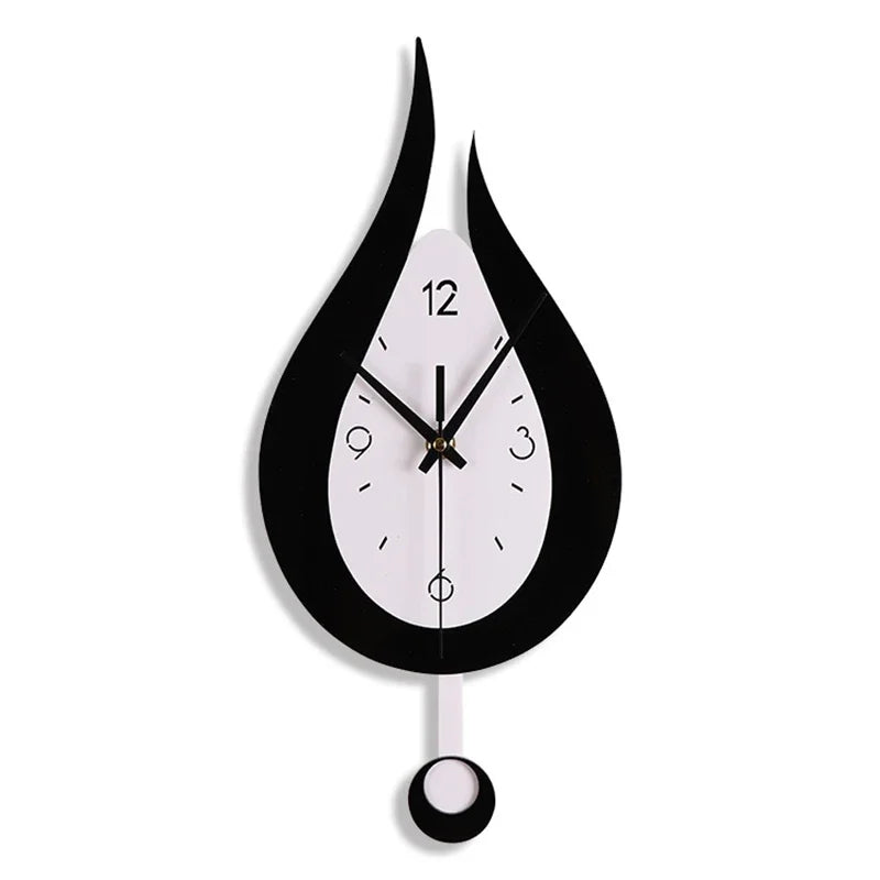 WaterDrop Clock - Minimalist Drop-Shaped Pendulum Wall Clock