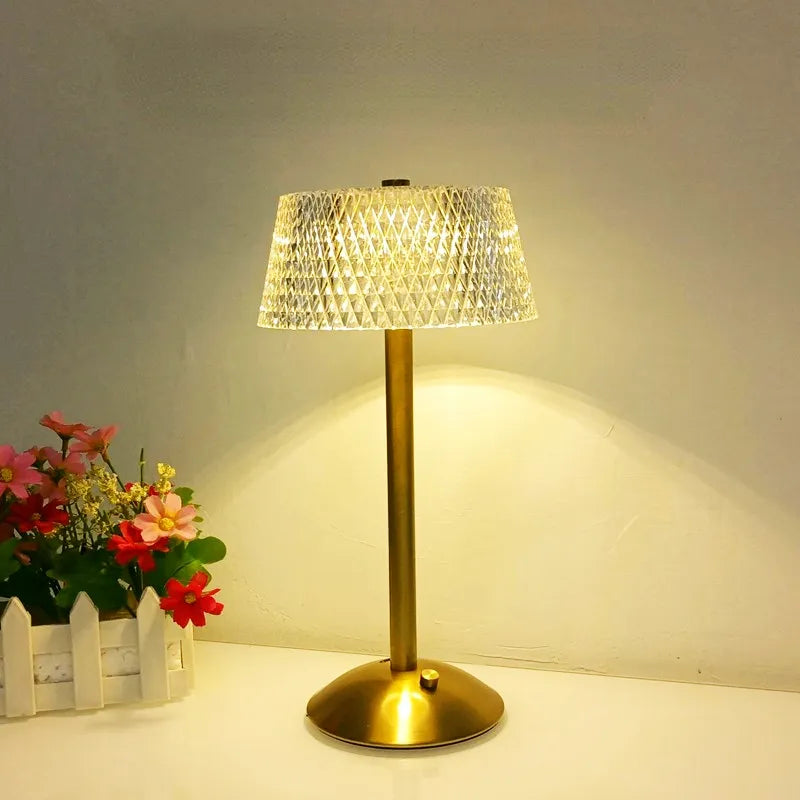 Glamour - Lampe de Bureau LED Dimmable en Forme de Diamant