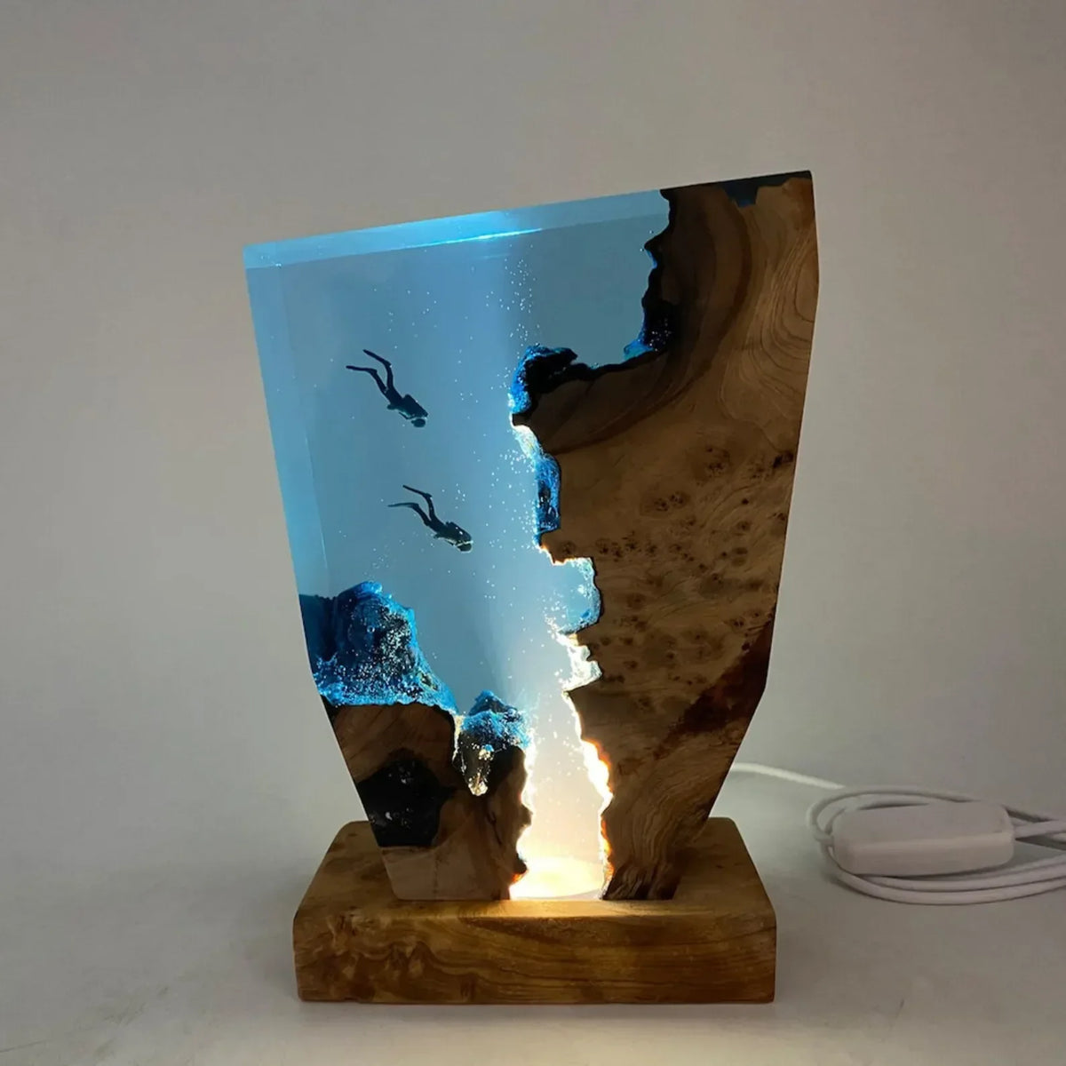 OceanGlow - USB Rechargeable Epoxy Resin Table Lamp