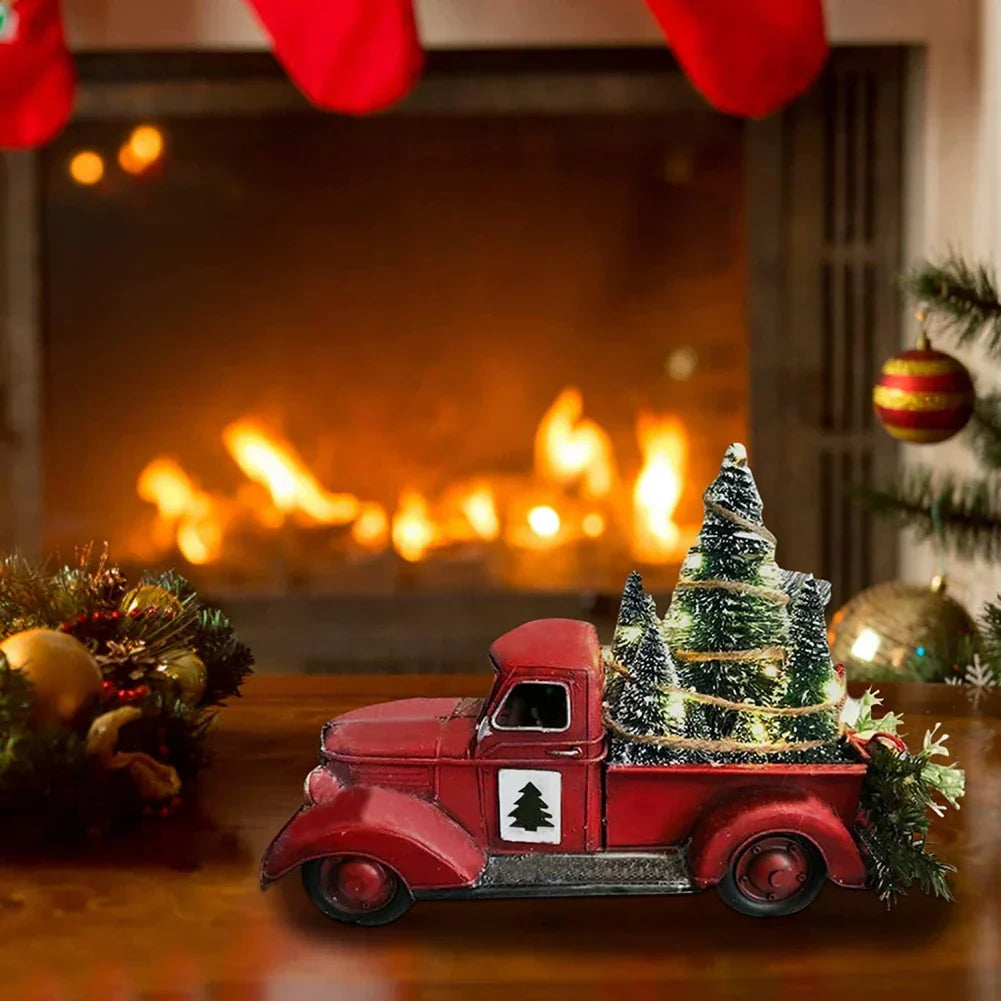 RetroTruck Ornament - Vintage Christmas Truck for Rustic Decor