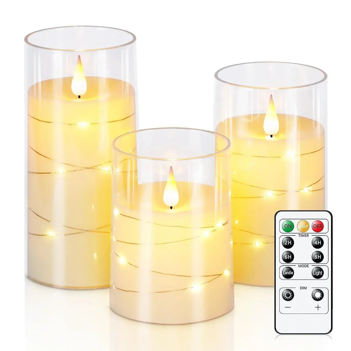 Flameflex - Realistic Flame LED Candles, Set of 3