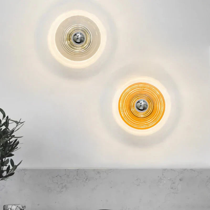 AquaGlow - Wavy Glass LED Wall Light