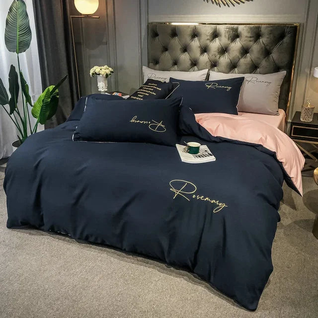 EmbroiLux Bedding - Elegant Embroidered Duvet Cover