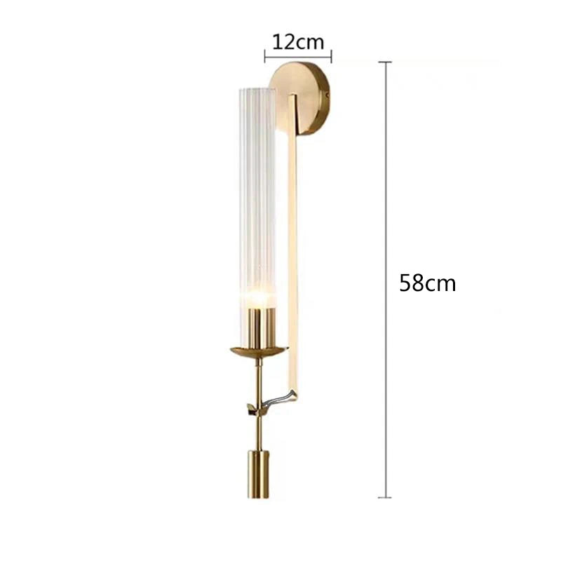 Camberlyn - Luxury Gold Glass Wall Sconce
