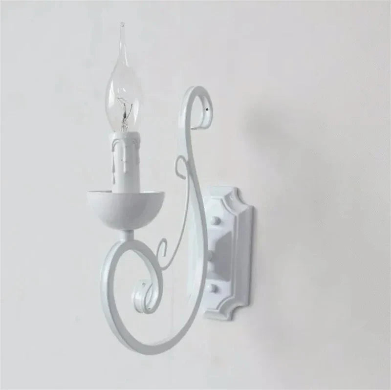 VintageGlow Lamp - White Candle-Style Wall Sconce