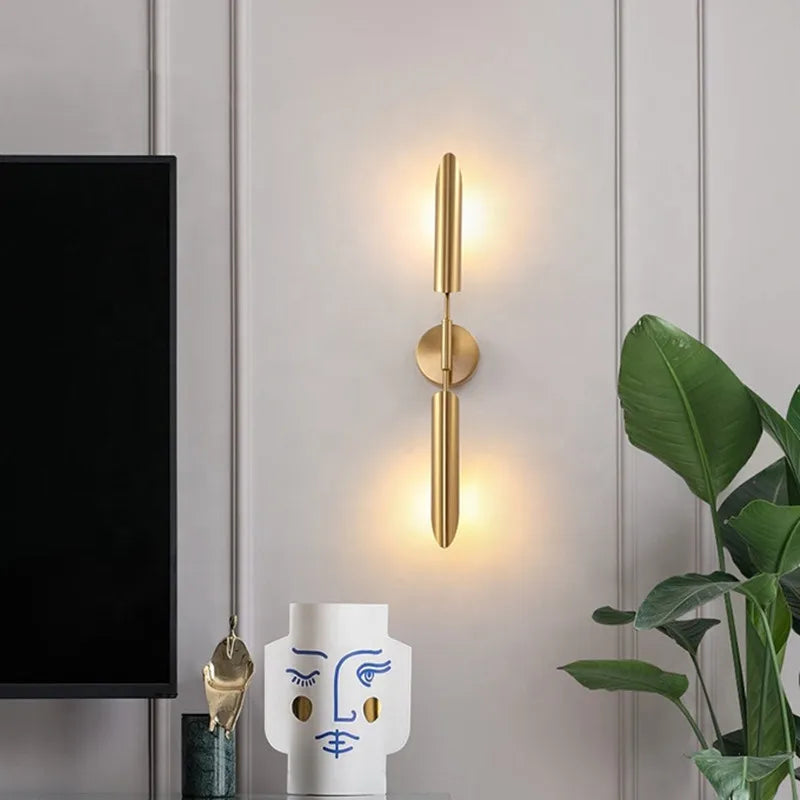 LuxeGlam - Applique Murale Industrielle Dorée pour Maison et Hôtel