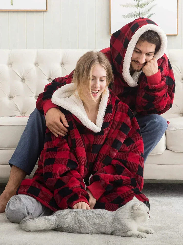 CozyNest FleeceWrap - Oversized Hooded Fleece Blanket