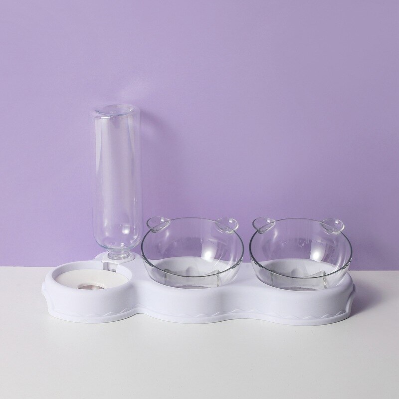 KarlFeast - Stylish 3-in-1 Cat Feeding Bowl