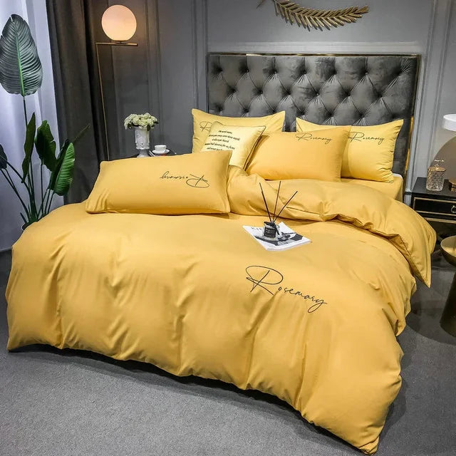 EmbroiLux Bedding - Elegant Embroidered Duvet Cover