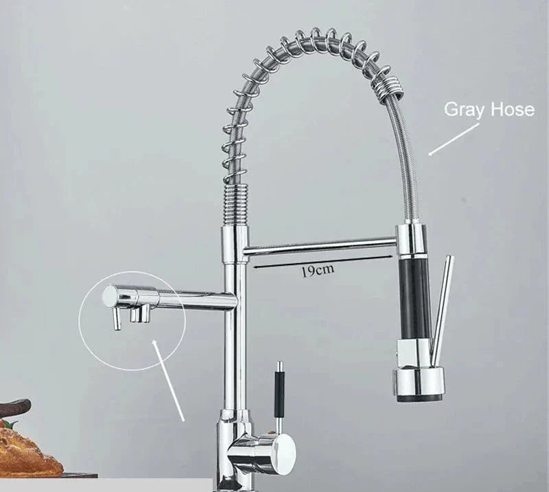 NickelFlex - 360° Rotating Modern Kitchen Mixer Tap