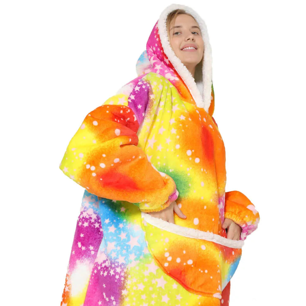 SnugJoy Blanket - Oversized Hooded Fleece Blanket with Pockets