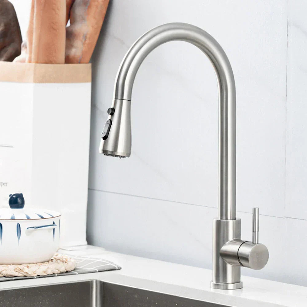 BlackStream - Modern Black Kitchen Faucet with Pull-Out Sprayer