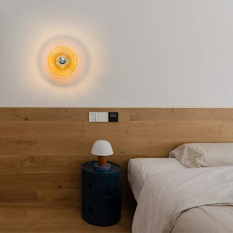 AquaGlow - Wavy Glass LED Wall Light