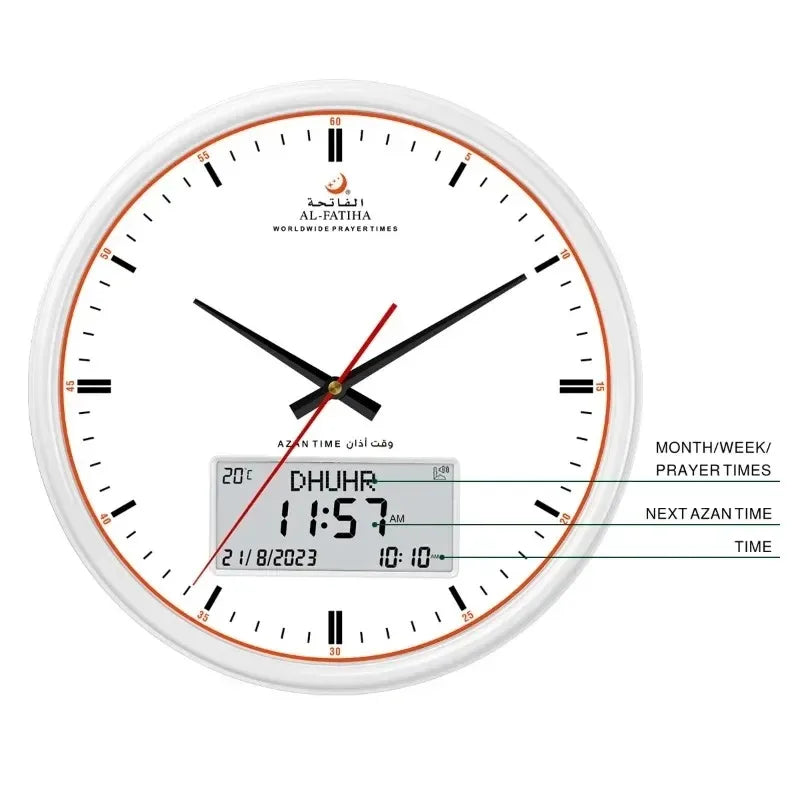 PrayerTime Clock - Smart Wall Clock with Prayer Call Alerts