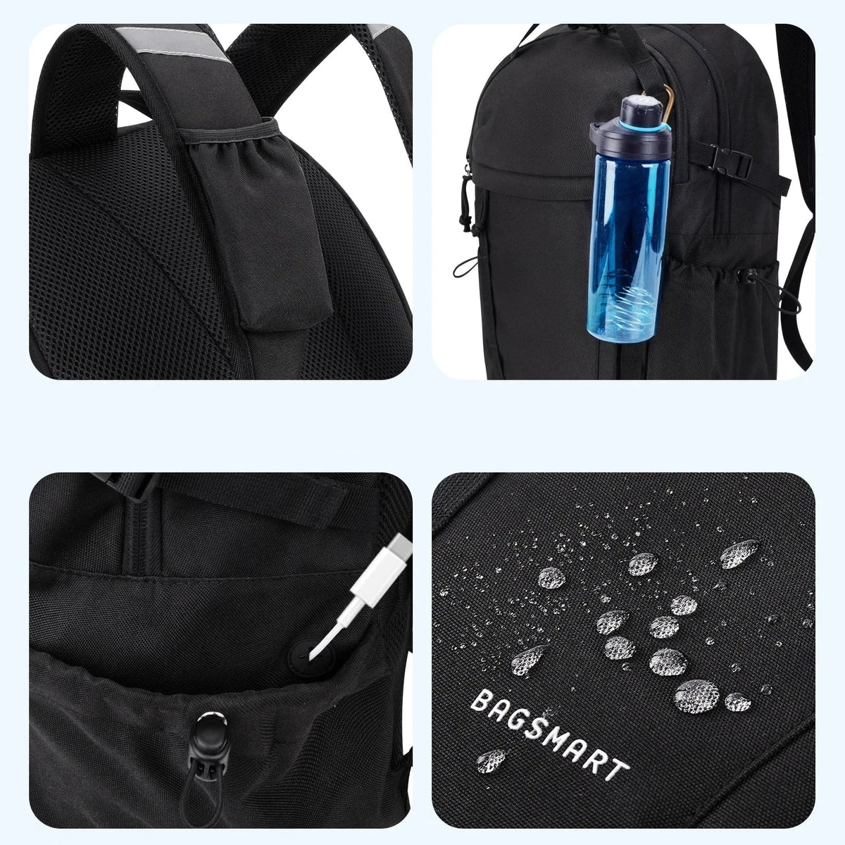VersaPack - 27L Water-Repellent Laptop and Travel Backpack