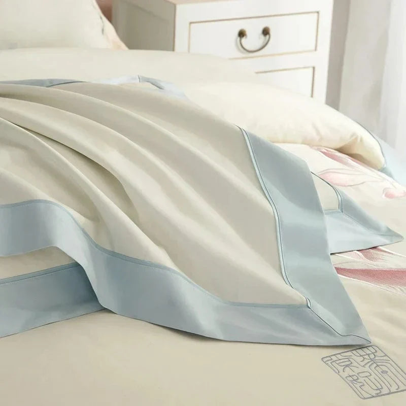 Lotus Blue - Luxury Egyptian Cotton Bedding Set