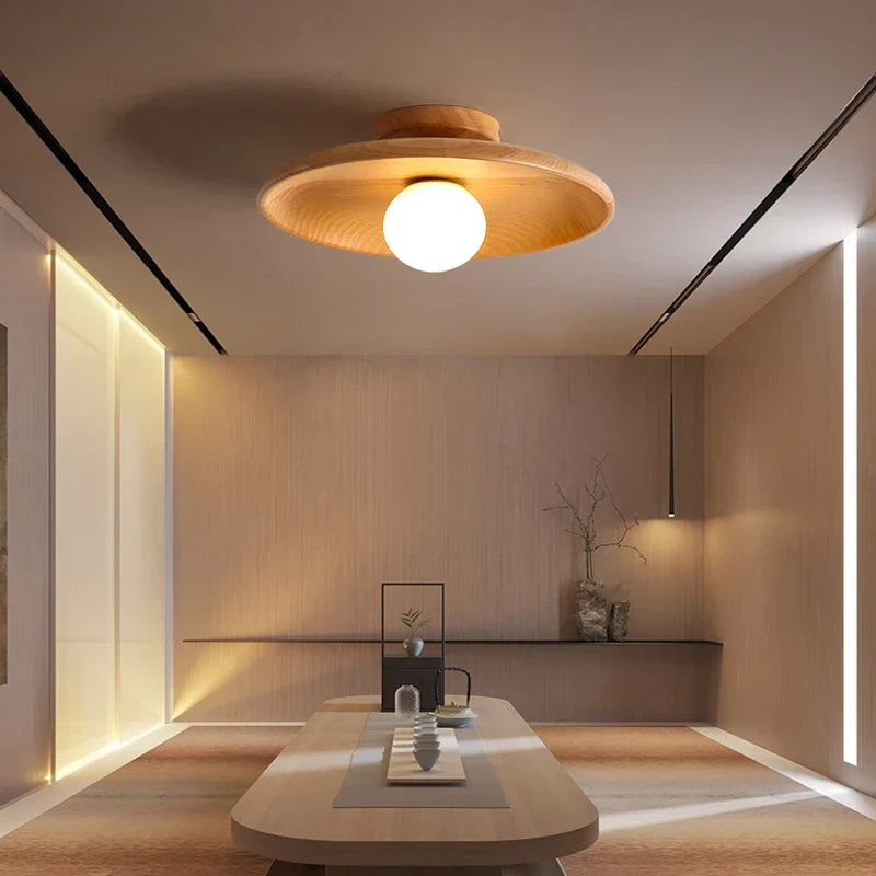Woodland Ceiling Light - Wooden Pendant with Warm LED Glow for Your Home