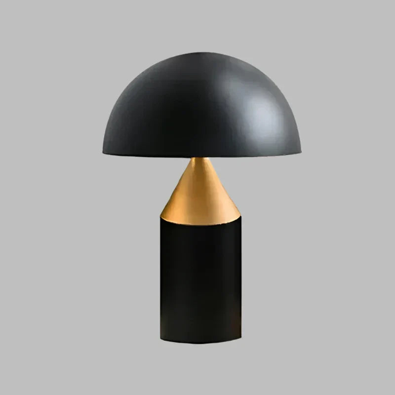 SleekMushroom - Minimalist Scandinavian Gold Table Lamp