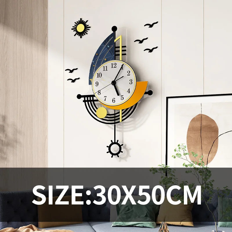 NauticTime - Elegant Sailboat Wall Clock in Nautical Style