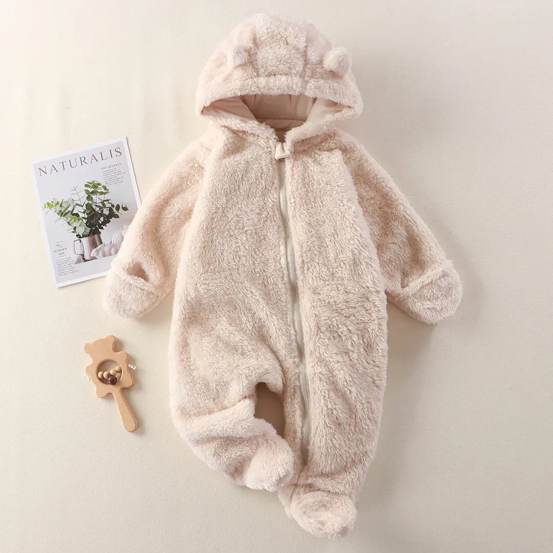 Aspenbun - Soft Hooded Baby Onesie with Integrated Feet