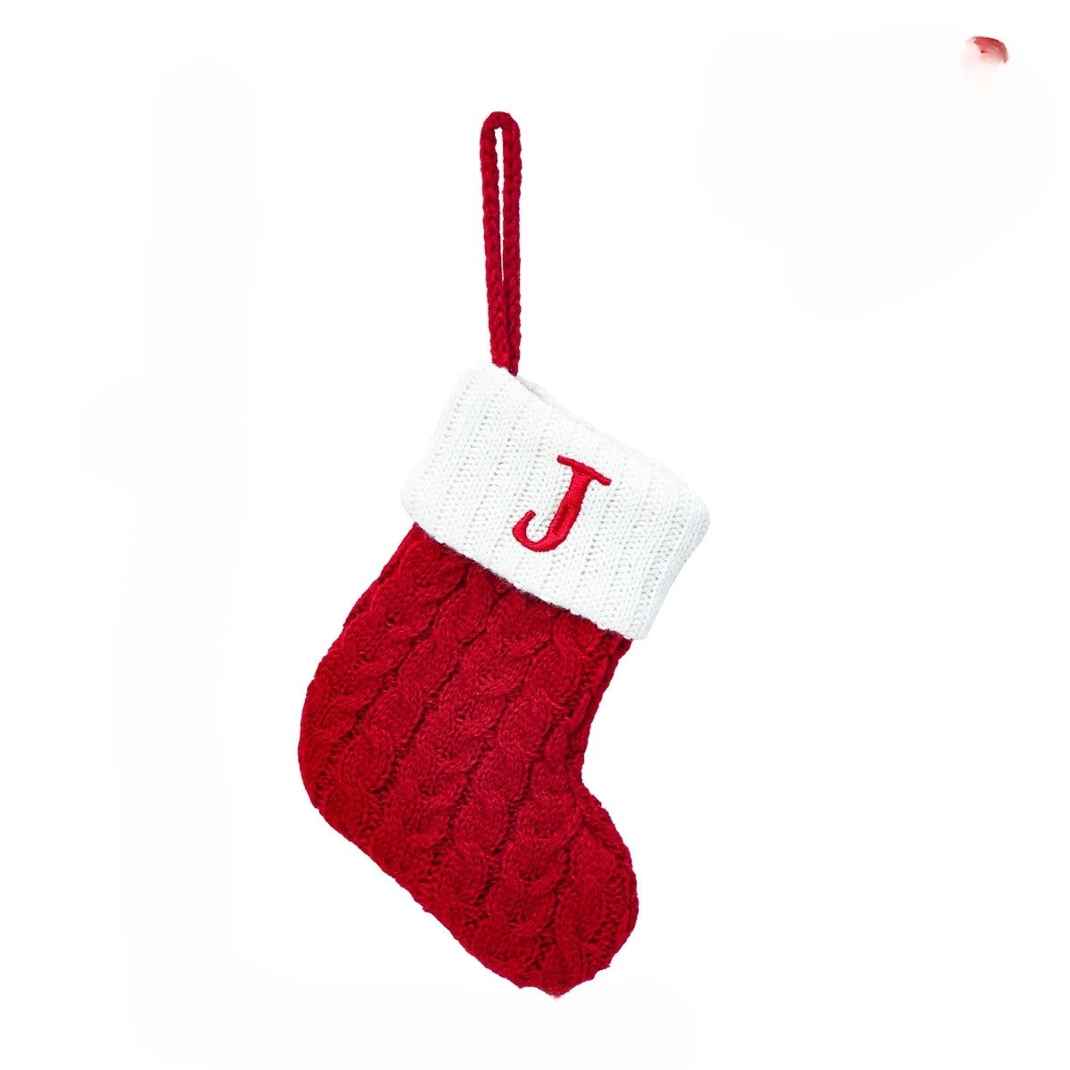 NoelEnTricot - Knitted Christmas Stocking with Snowflake Pattern