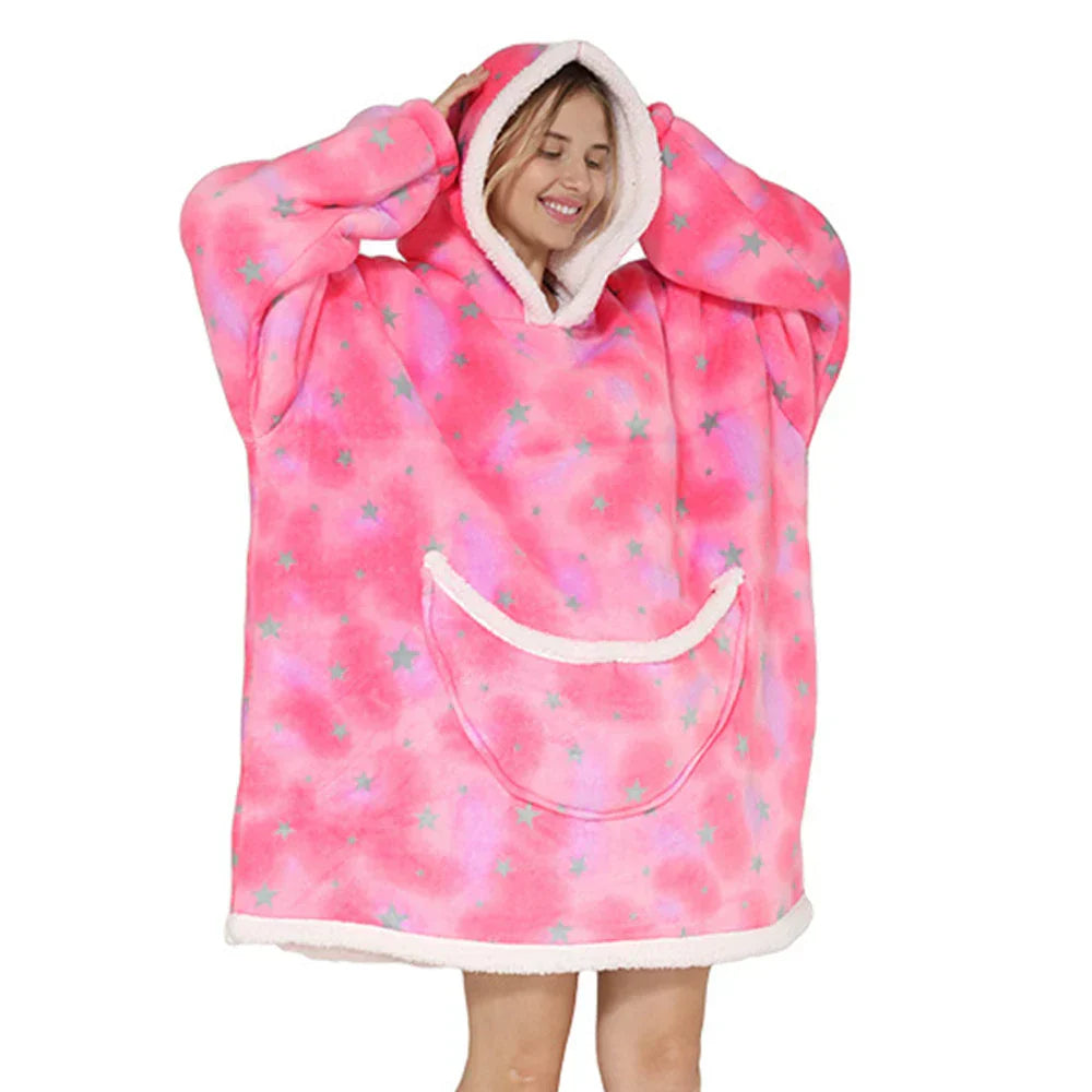 SnugJoy Blanket - Oversized Hooded Fleece Blanket with Pockets