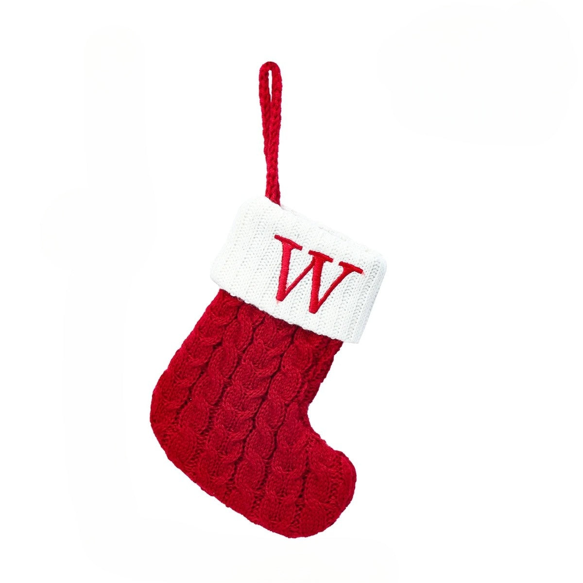 NoelEnTricot - Knitted Christmas Stocking with Snowflake Pattern
