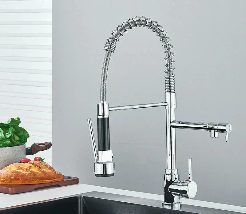 NickelFlex - 360° Rotating Modern Kitchen Mixer Tap