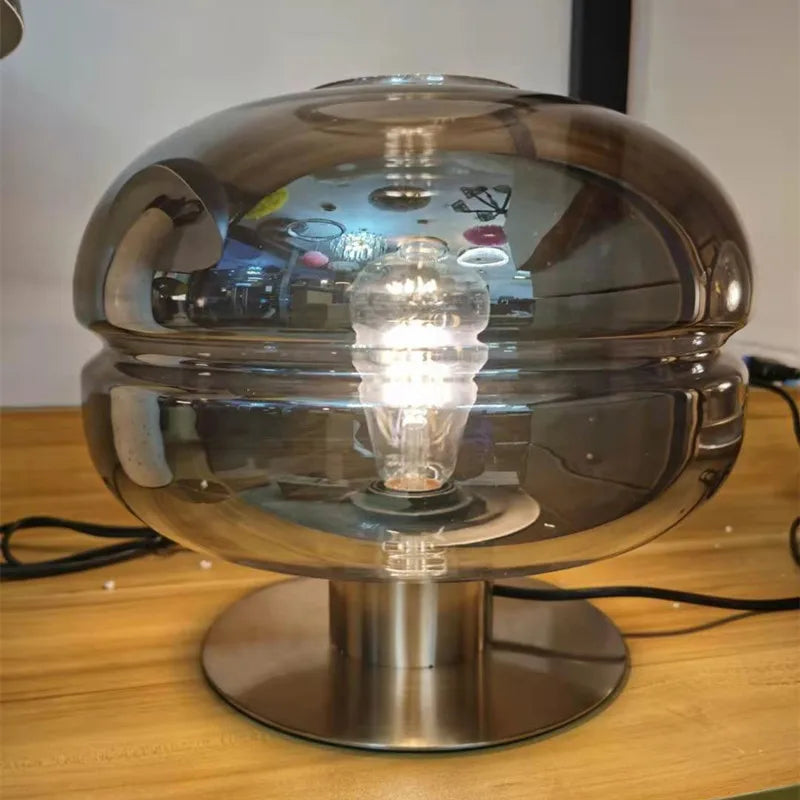 LuxeDesign - Modern Glass and Metal Table Lamp