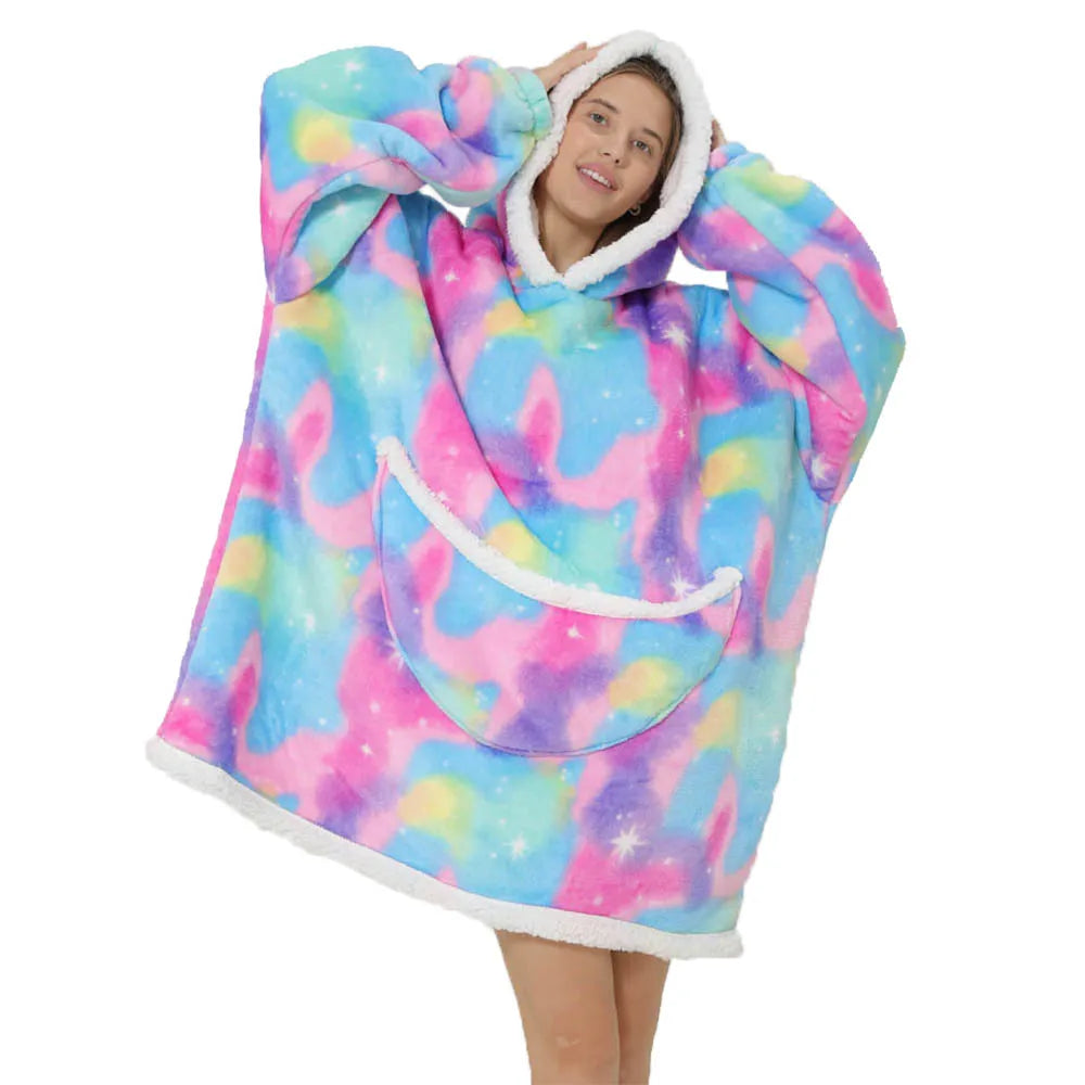 SnugJoy Blanket - Oversized Hooded Fleece Blanket with Pockets