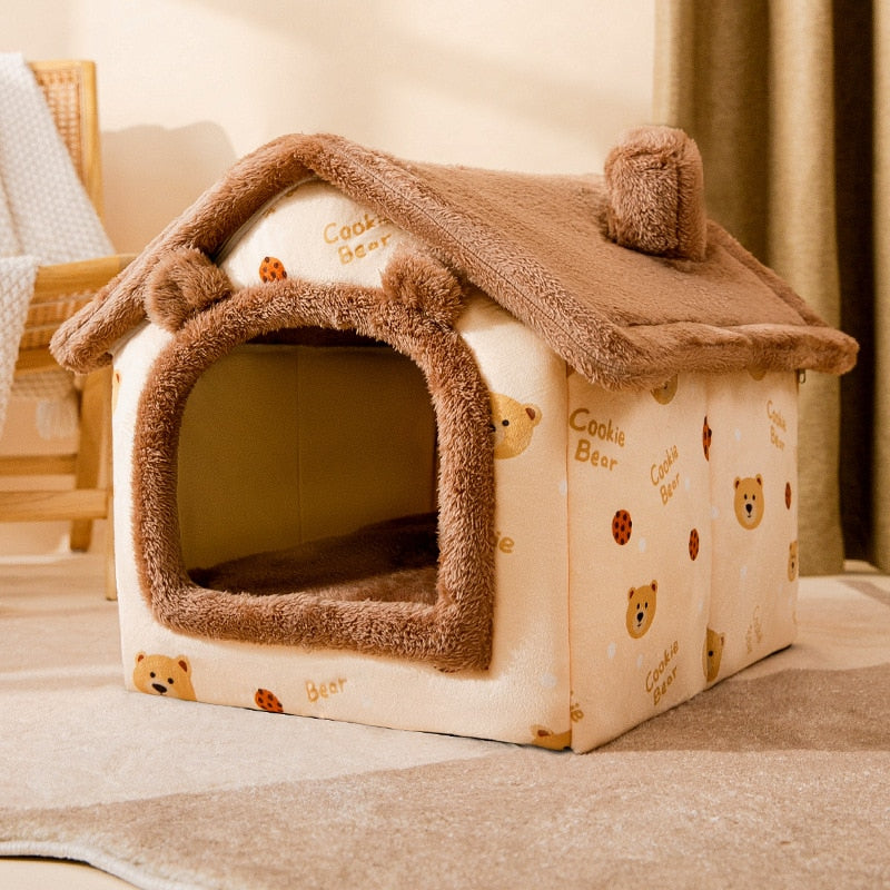 FluffyHaven - Cozy Pet House for Cats and Small Dogs