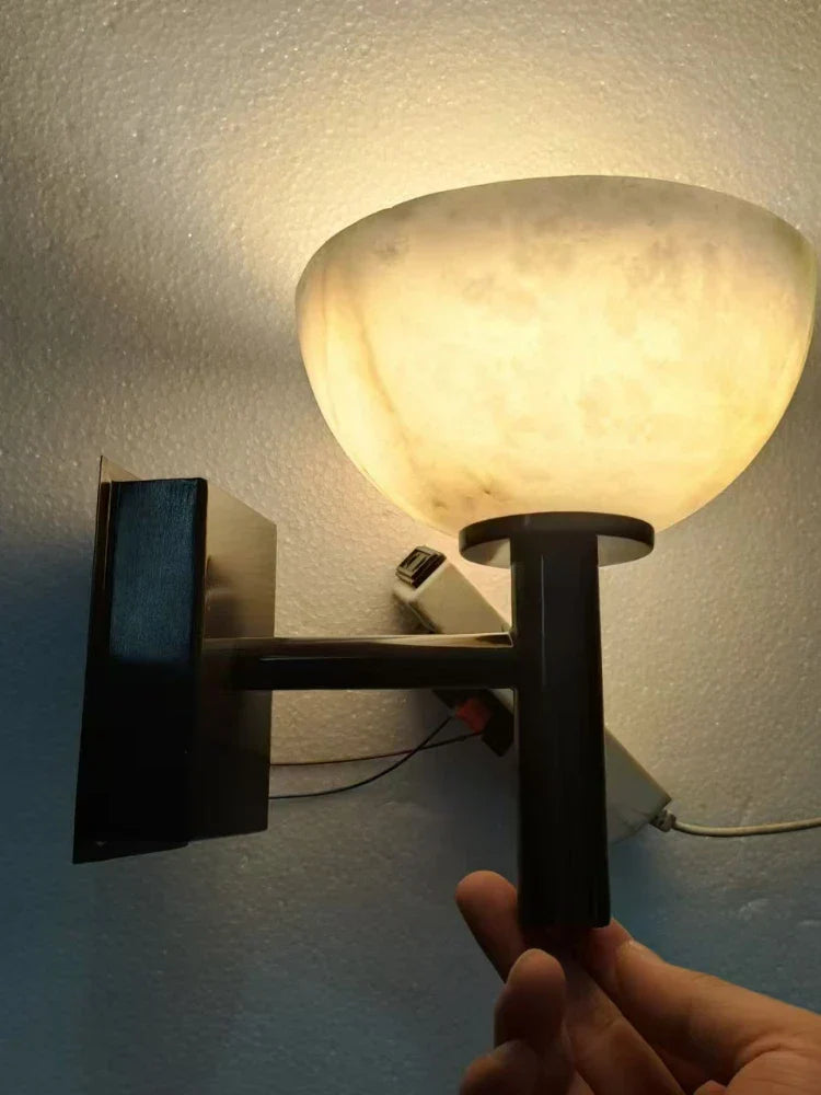 MarbleLuxe - Marble and Antique Brass Wall Light